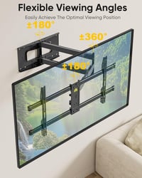 FORGING MOUNT Dönthető-Forgatható TV Fali Tartó 42-86" Képernyőkhöz, 109 cm Extra Hosszú Karral, 50 kg Teherbírással, Lapos/Ívelt TV-hez, VE 7