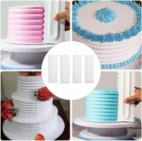 9 részes tortadekoráló eszközkészlet, ABS, fehér 2