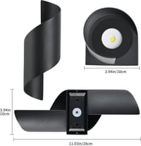  2 db LED Kültéri/Beltéri Fali Lámpa 10W - IP65 Vízálló, 3000K Meleg Fehér, Modern S-alakú Alumínium Dekorációs Világítás 6
