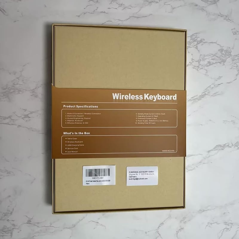 iPad 10.2 Bluetooth billentyűzetes tok - KBCASE spanyol kiosztású, levehető, 9./8./7. generációhoz