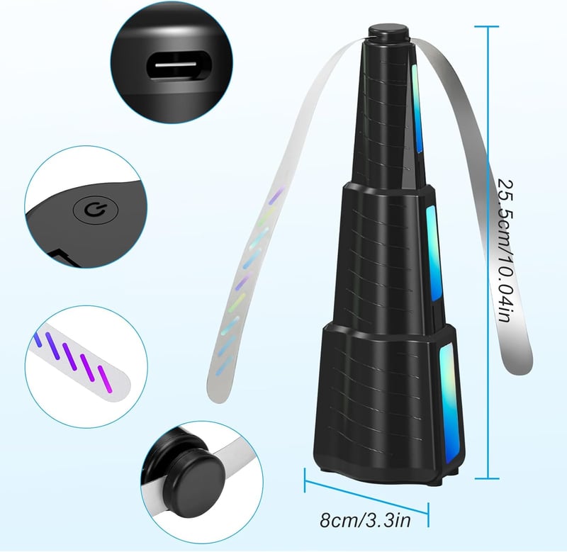 zeroto 2 db Rovarriasztó Ventilátor - USB Tölthető Légyriasztó Asztalra, 360° Forgó Lapátok, Beltéri-Kültéri Használatra, Szúnyogriasztó Kem
