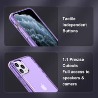 Apple iPhone 11 Pro Max Lila Áttetsző Szilikon Tok Beépített Állvánnyal 7