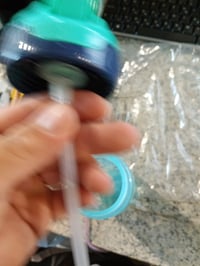 Detská fľaša na vodu Nuby Super Quench 540 ml, modrá, s viečkom so slamkou a držadlom, bez BPA, 18+ mesiacov — 1-kusová súprava 6
