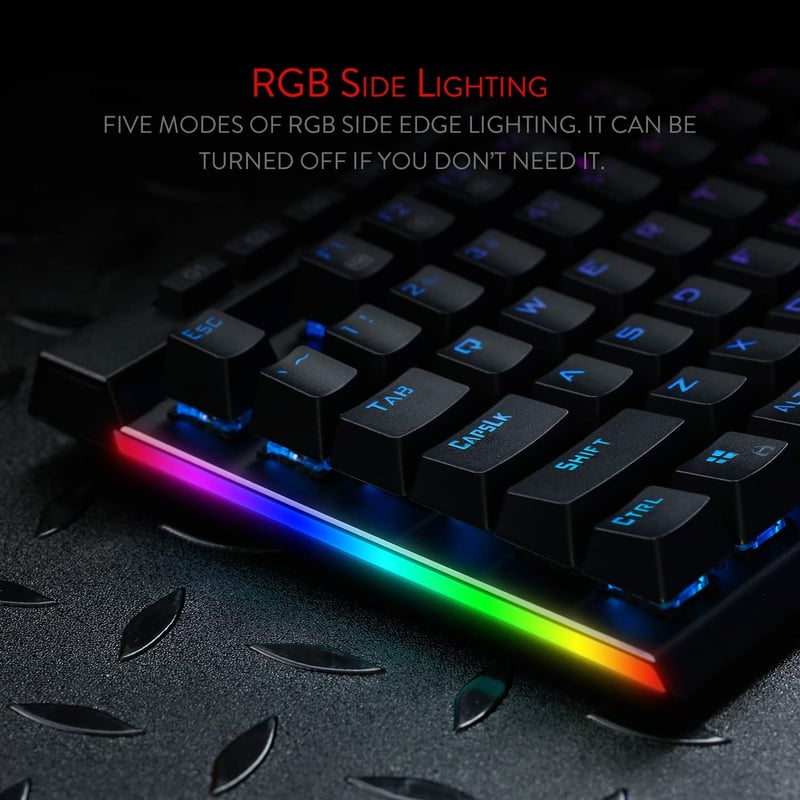 Redragon K580 VATA RGB LED Mechanikus Gamer Billentyűzet Kék Kapcsolókkal, Háttérvilágítással, Makró Gombokkal és Médiakonzollal, PC/Mac Kom