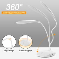 URAQT LED Asztali Lámpa 360° Forgatható 3 Fényerőszinttel - 1200 mAh Akkumulátoros Érintésvezérelt USB Olvasólámpa 4
