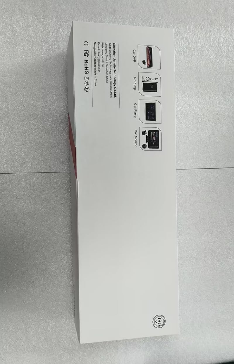 Jansite 4K WiFi tükör menetrögzítő kamera, 12" érintőképernyő, tolatókamera, 64GB SD