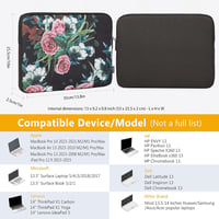 HYZUO 13,3-14 Colos Laptop Tok MacBook Pro 14 M2/M1 Pro/Max, Surface Laptop 5, MacBook Air 13 Készülékekhez, Kiegészítő Táskával, Fekete Vir 2