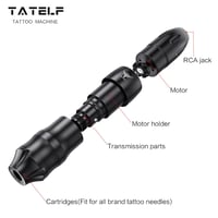 TATELF Rotary Tetoválógép Szett - LCD Érintőképernyős Tápegységgel, 20 Patron Tűvel, Fekete, Művészeknek és Tanulóknak 4