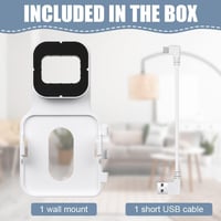 OFFCUP Fali Tartó Blink Sync Module 2-höz - Kábeltartó Konzol Blink Kamerarendszerhez, Szerszám Nélküli Rögzítés, Fehér 3
