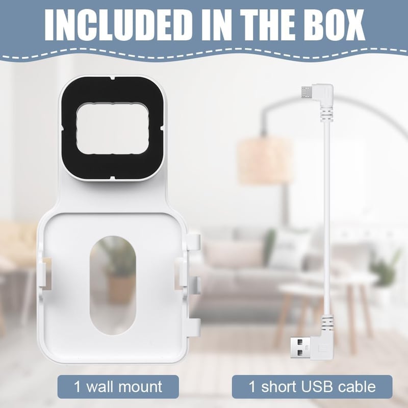 OFFCUP Fali Tartó Blink Sync Module 2-höz - Kábeltartó Konzol Blink Kamerarendszerhez, Szerszám Nélküli Rögzítés, Fehér