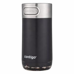 Contigo Luxe Autoseal termo šalica od nehrđajućeg čelika, crna (Licorice), 360 ml — Vidljivi su tragovi trošenja na dnu (stanje: vidi 2. sliku)