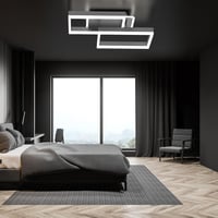 ANTENLICHT Modern Geometrikus LED Mennyezeti Lámpa 40W - Távirányítós, Fokozatmentesen Szabályozható, 3000-6500K, Szürke, Nappali és Hálószo 8
