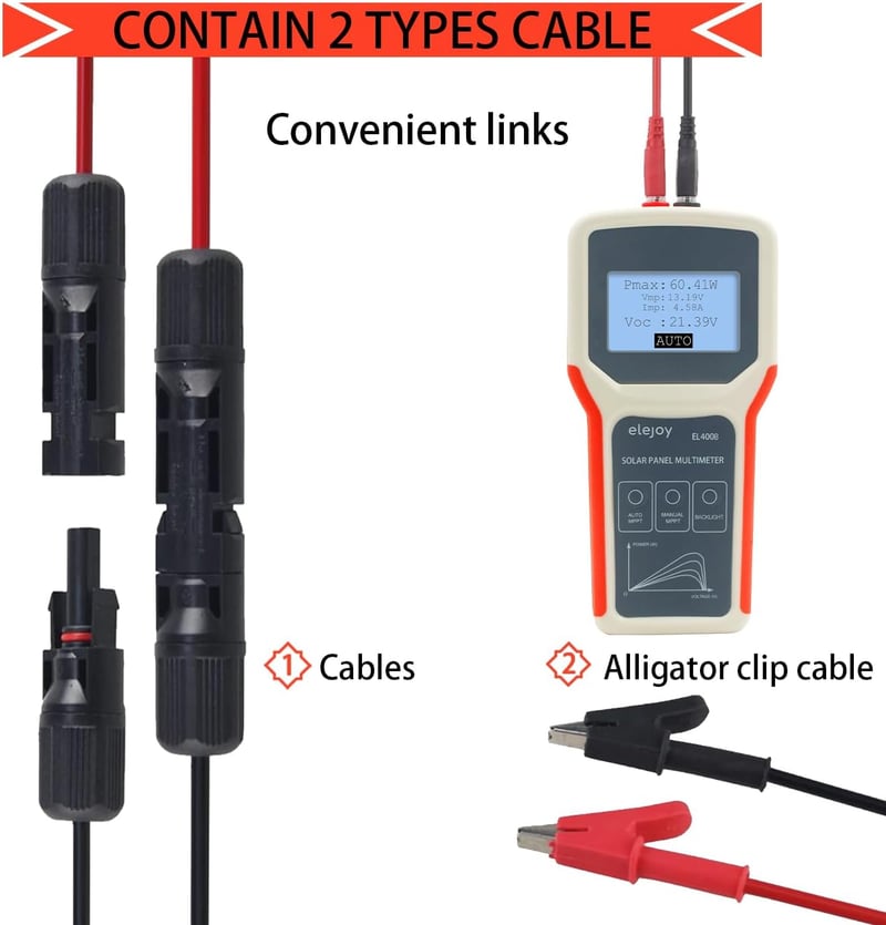 SolaMr 400W napelem teszter - Intelligens MPPT multimeter napelemekhez
