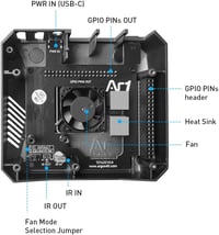 GeeekPi Argon One V2 Alumínium Ház Raspberry Pi 4-hez - Beépített Ventilátorral, Hűtőbordával és Bekapcsoló Gombbal, Retro Játékokhoz 7