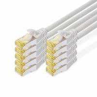 Cablu patch LAN DIGITUS Cat 6A, S/FTP, ecranat, rețea RJ45, 0,25 m, gri, set de 8 bucăți, compatibil Cat-6 și Cat-7 2