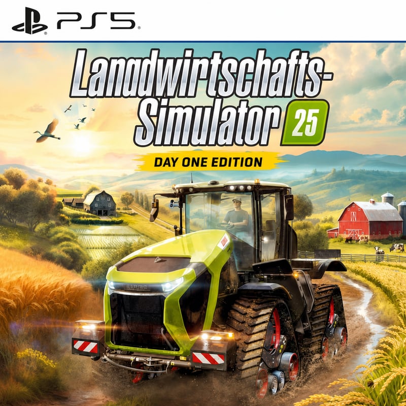 Farming Simulator 25 Day One Edition hra pre PS5 – Poľnohospodársky simulátor 25 pre konzolu PlayStation 5, vrátane DLC balíčka Macdon Pack, rozbalené