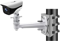 Helweet Kamera Rögzítő Konzol - Oszlopra Szerelhető Rozsdamentes Acél Tartó CCTV Kamerákhoz, 3 Állítható Gyűrűvel, 25-200mm 2