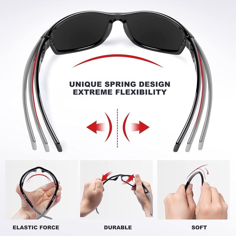 RIVBOS polarizált UV400 sport napszemüveg kerékpározáshoz, futáshoz - unisex