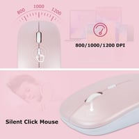 Bluetooth Vezeték Nélküli Billentyűzet és Egér Szett - Ultravékony Ergonomikus Újratölthető Kombó Tablethez, Telefonhoz, PC-hez, Mac-hez 7