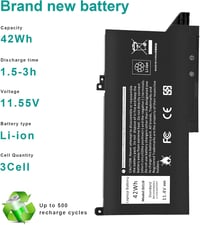Dell Latitude 7000 sorozatú laptop akkumulátor 42WH, 6 cellás 6