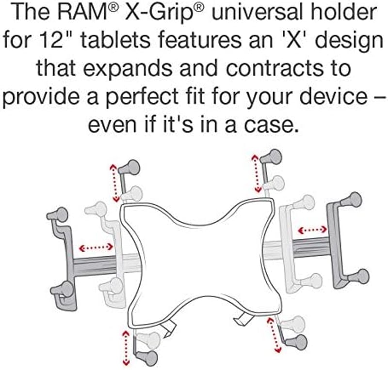 RAM Mounts X-Grip univerzális 12"-os tablettartó, RAM-HOL-UN11U