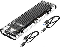 ORICO M.2 NVMe SSD külső ház, 10Gbps USB-C, átlátszó, 2230/2242/2260/2280 méretekhez 1