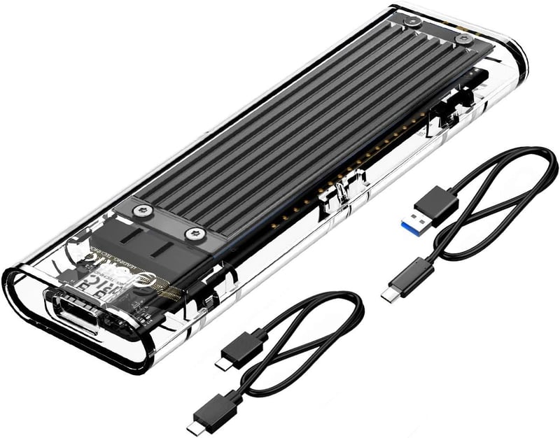 ORICO M.2 NVMe SSD külső ház, 10Gbps USB-C, átlátszó, 2230/2242/2260/2280 méretekhez