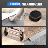 LIEKUMM 800 kg-os PVC küszöbáthidaló rámpa, vágható, kül- és beltérre (szürke) 2