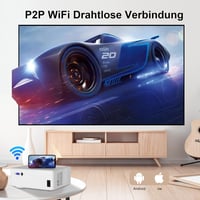 VISULAPEX S1 Full HD Projektor 1080P 15000LM 220" Kijelző 5G WiFi Hordozható Házimozi TV Stick/X-Box/DVD/Laptop/Okostelefon Kompatibilis Feh 3