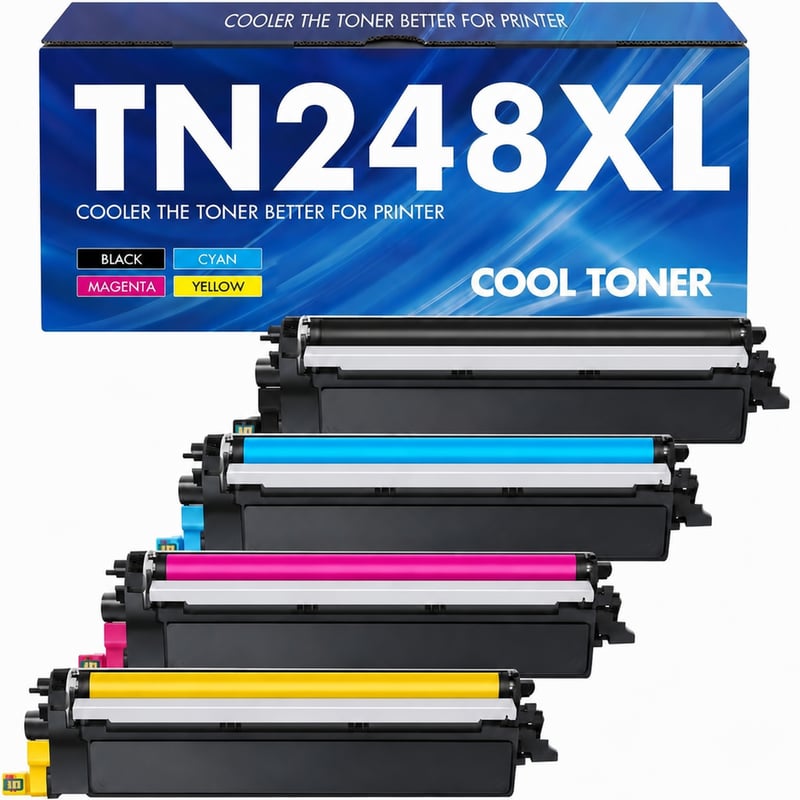 Toner compatibil Cool Toner TN-248XL pentru Brother MFC-L3740CDW MFC-L3760CDW — 5 sloturi, dar conține doar 4 culori (stare: vezi a 2-a imagine)