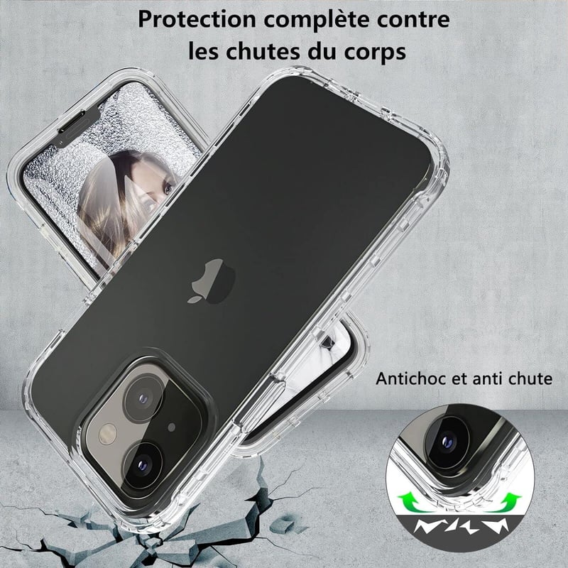 iPhone 13 Átlátszó Szilikon Tok - 360°-os Ütésálló Védelem