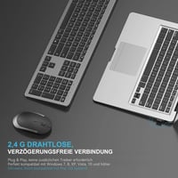 seenda SK38-3 Vezeték Nélküli Billentyűzet-Egér Szett, Ultravékony Tölthető, Ergonomikus, Szilikon Porvédővel, PC/Laptop/Smart TV Kompatibil 2