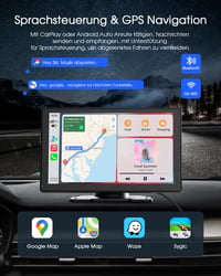 Avylet 9" Vezeték Nélküli CarPlay Autórádió 4K Menetrögzítővel - GPS Navigáció, Tolatókamera, Bluetooth Kihangosító, Tükrözés, Hangvezérlés 4