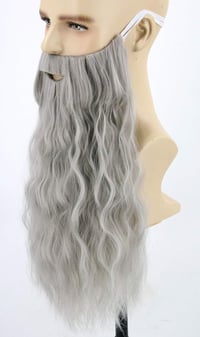 Topcosplay Varázsló Paróka és Szakáll Szett - Szürke/Fehér Hőálló Műhaj Gandalf Jelmez Farsangra, Halloweenre - Állítható Méret 54-60 cm 7