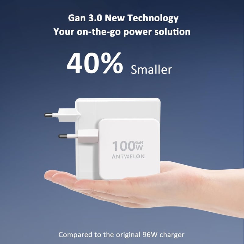 MacBook, Galaxy, Dell kompatibilis 100W GAN USB-C gyorstöltő
