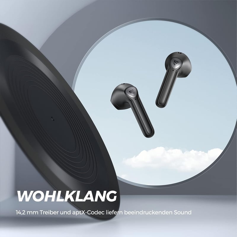 SoundPEATS TrueAir2 Fehér Vezeték Nélküli Fülhallgató 4 Mikrofonnal, 25 Órás Üzemidővel