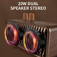 CYBORIS Retro Bluetooth Rádió - Dió Fa, 20W Sztereó, FM, USB/TF/AUX 5