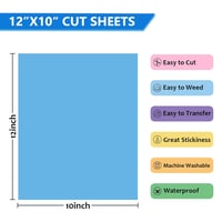 NANAPLUMS Textil Hőtranszfer Fólia Szett - 30 db A4 Vasalható Vinyl Fólia 18 Színben - Pólóra, Textilre, Ruhára - Mosható, Tartós 6