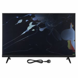 Televizor Smart Metz 40 inchi (100 cm) QLED+ FHD 40MQF7000Z Google TV — defect, pentru piese: ecran și carcasă deteriorate (stare: vezi a doua imagine)