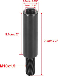 Honda Sebességváltó Kar Hosszabbító - Fekete Alumínium, M10X1,25 Menettel 7