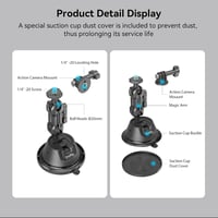 GoPro és DJI kamera rögzítő dupla tapadókorongos autós szélvédőtartó - SMALLRIG 4193 5