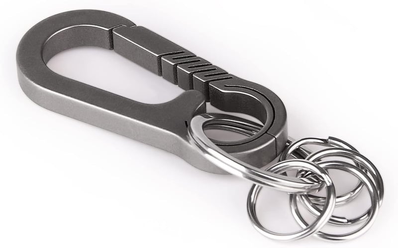 Tibitdeer titán karabiner kulcstartó szett - erős, strapabíró, 2 darabos