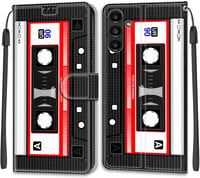 Samsung Galaxy A54 5G Retro Kazettás Mágneses Bőr Flip Tok 1