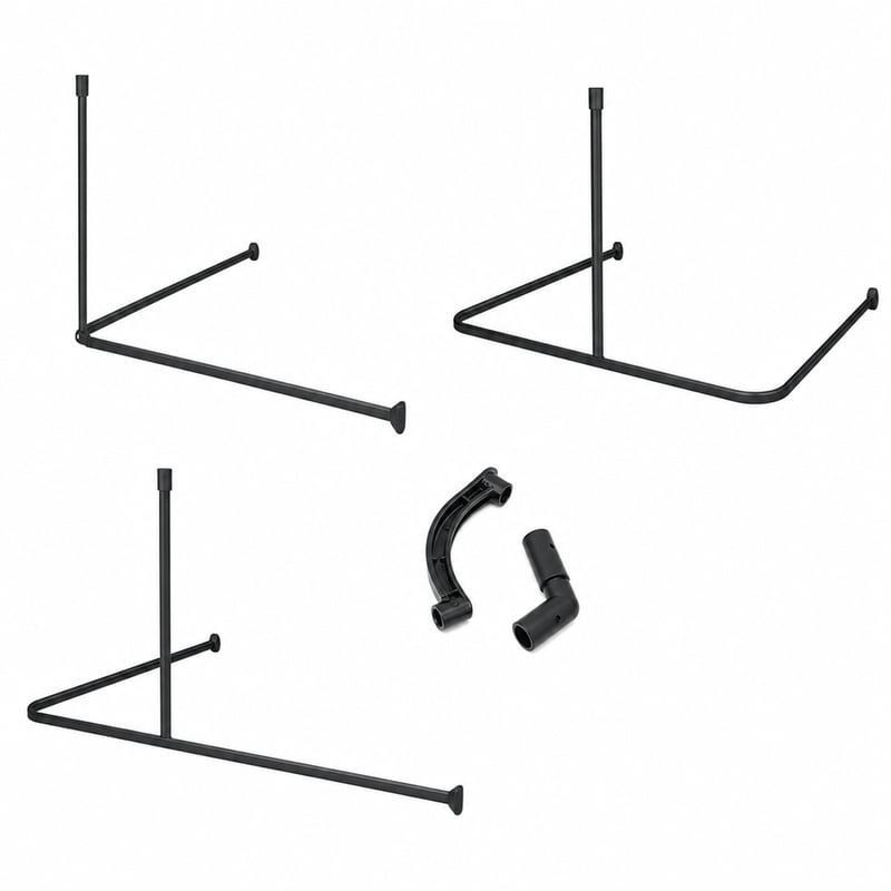 Sealskin Easy Roll zuhanyfüggöny tartórúd készlet L/U/sarok alakú — alkatrésznek / bontóra: hiányzó tartórúd (állapot: lásd a 2. képet)