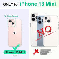 Apple iPhone 13 Mini Védőtok - Szürke Áttetsző Szilikon, Beépített Képernyővédővel 2