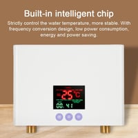 Mulcort 3 kW-os Átfolyós Vízmelegítő LED Kijelzővel - Tartály Nélküli Elektromos Mini Bojler 3 Fokozatú Hőmérséklet-szabályozással és Távirá 6