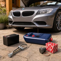Sada na výmenu oleja BMW: 1x kľúč na filter + 1x nádoba + 1x skrutka + 1x 12V batéria 1