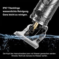 ZITFRI Profi hajvágó férfiaknak, T-pengés, USB-s, LED-es, 3 fésűvel 5