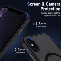 iPhone X/XS MagSafe-kompatibilis matt fekete védőtok - XTCASE 8
