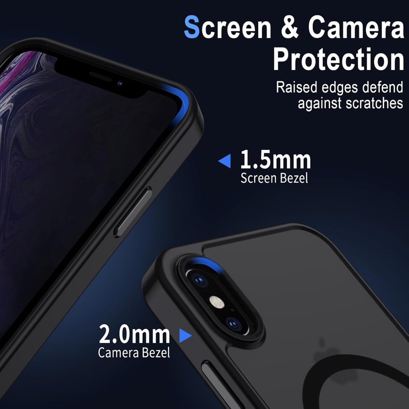 iPhone X/XS MagSafe-kompatibilis matt fekete védőtok - XTCASE